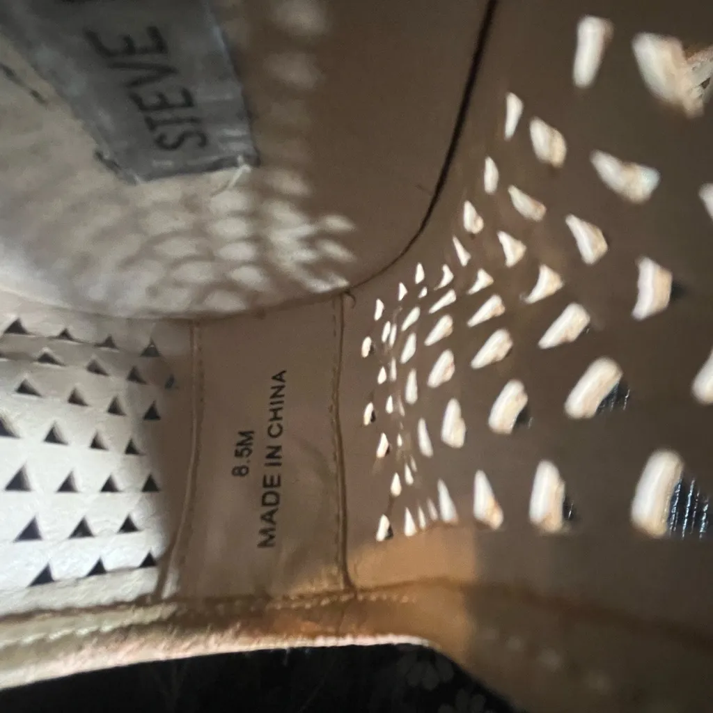 Steve Madden Perforated Slip-Ons in Camel - Image 4