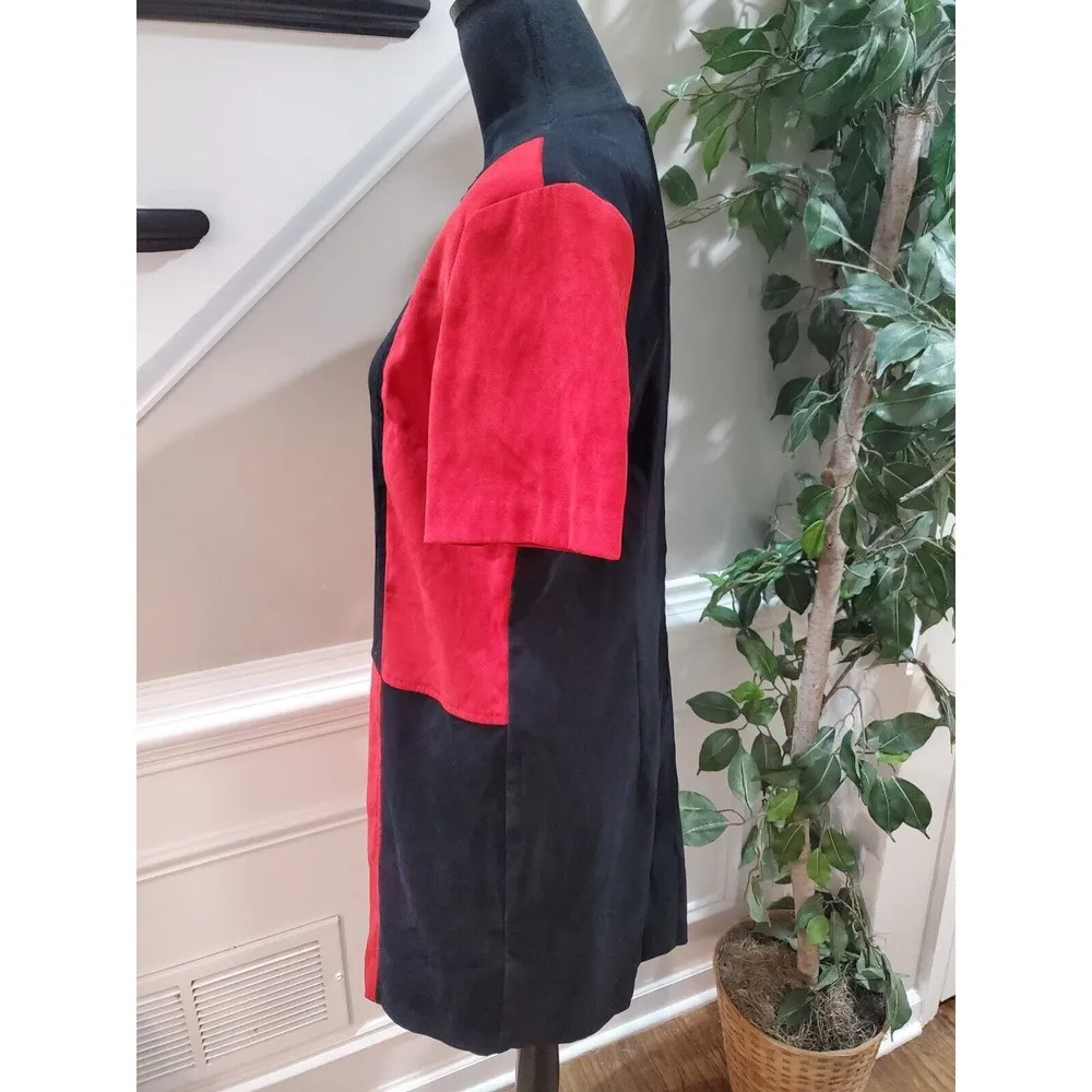 Max Taylor Women's Black & Red Round Neck Short Sleeve Knee Length Dress 11/12 - Image 5
