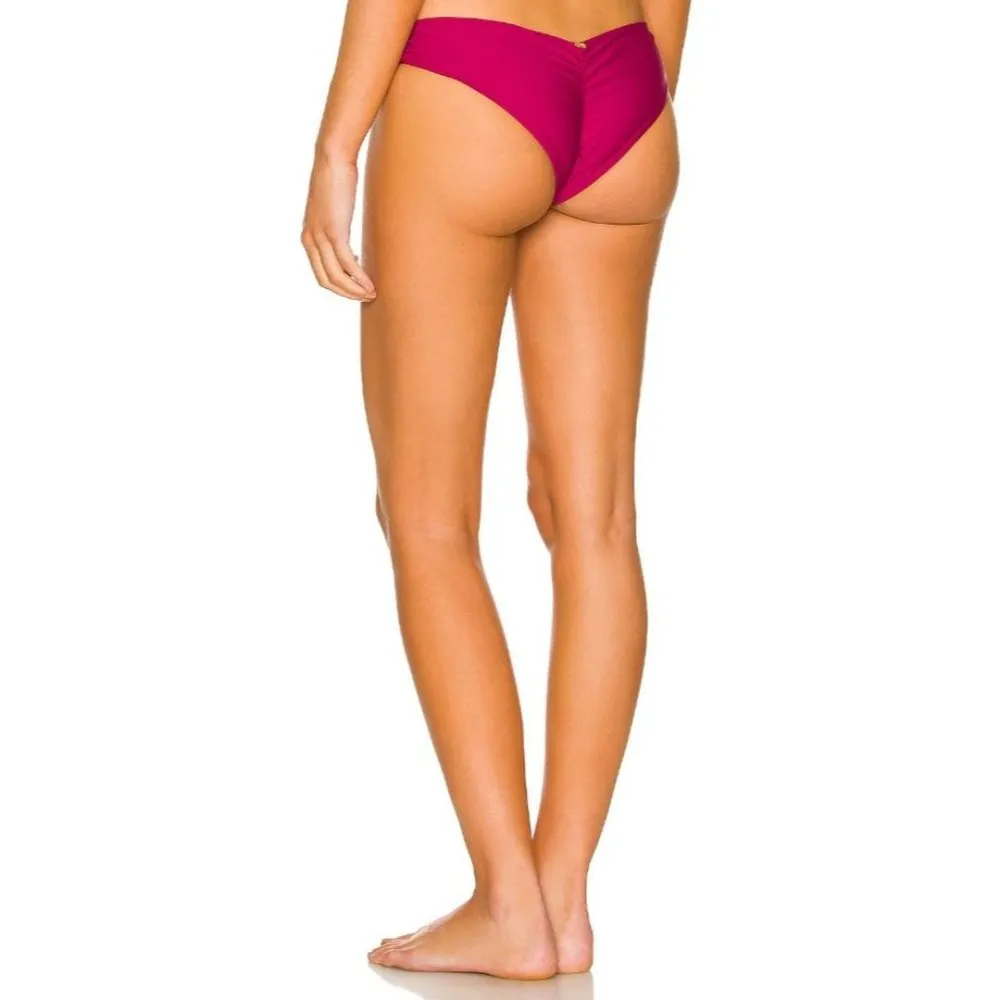 PQ Basic Ruched Teeny Bikini Bottom Zen Womens Size Small - Image 3