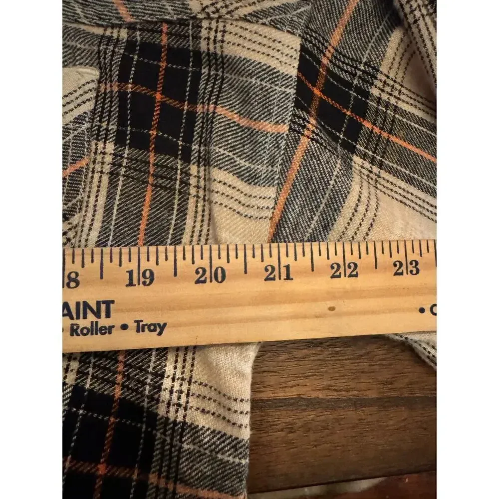 Sundance XS floral embroidered flannel boxy top 100% Cotton Western Boho prairie - Image 7