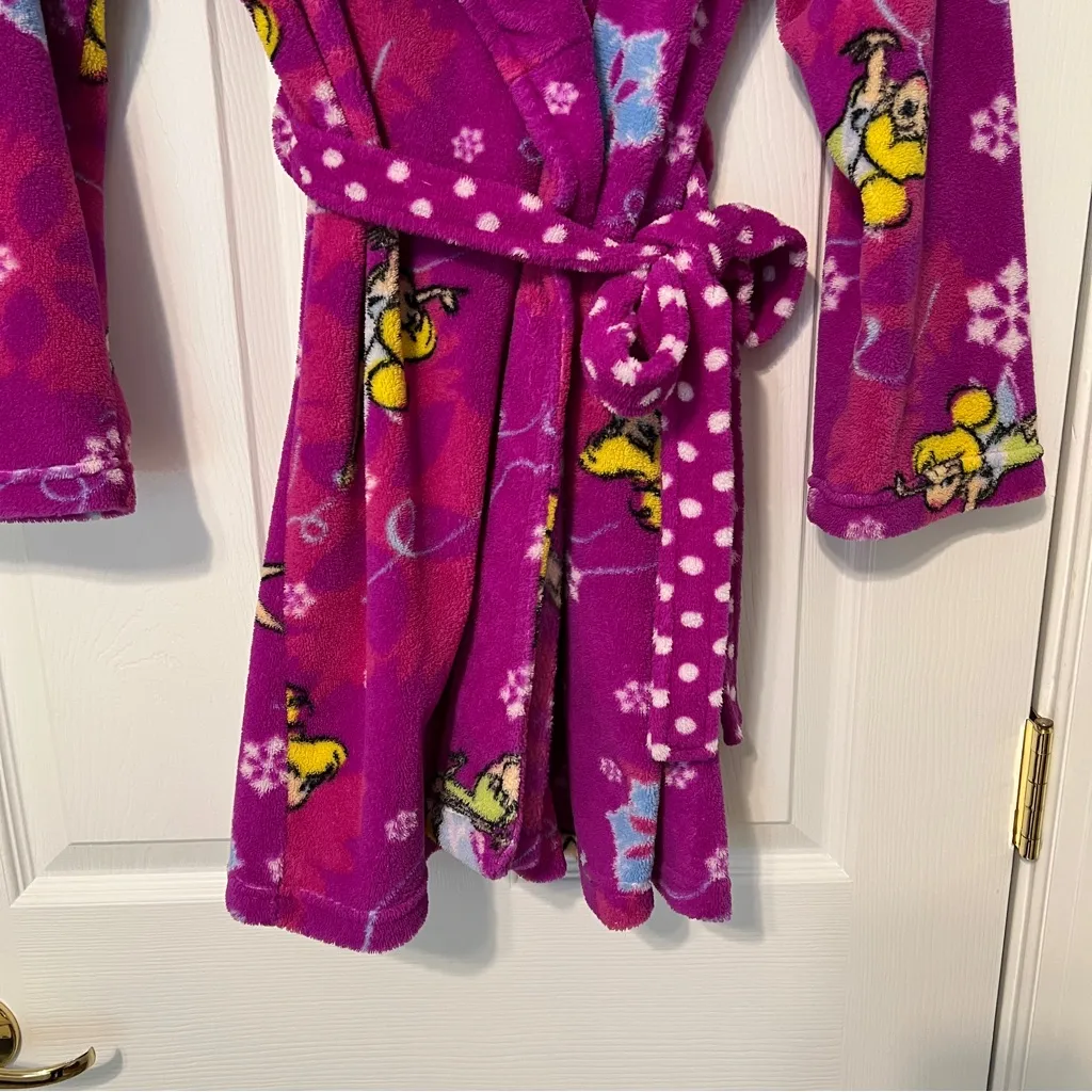 Disney Tinker Bell robe purple short Medium - Image 3