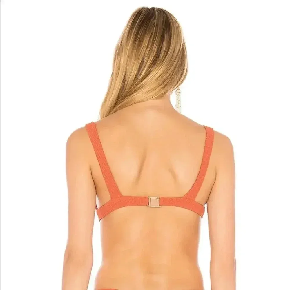 Kopper & Zink Revolve Molly Bikini Top NWT Orange Size L - Image 3