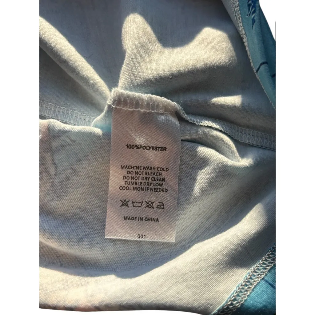 Shall We Women's Light Blue Geographic Map Top Size XL - Image 6