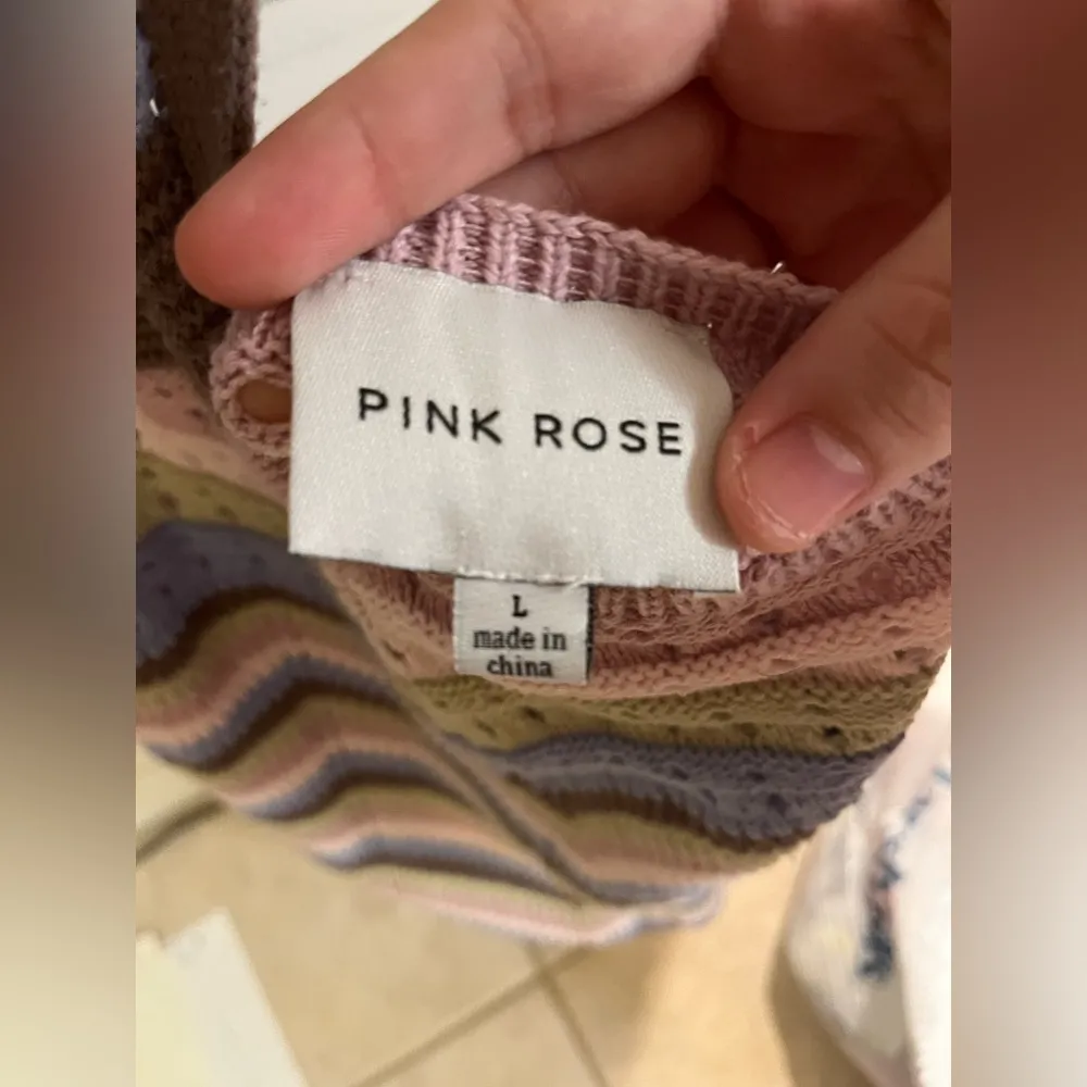 Pink Rose Multicolor Chevron Knit Halter Open Back Dress - Image 4