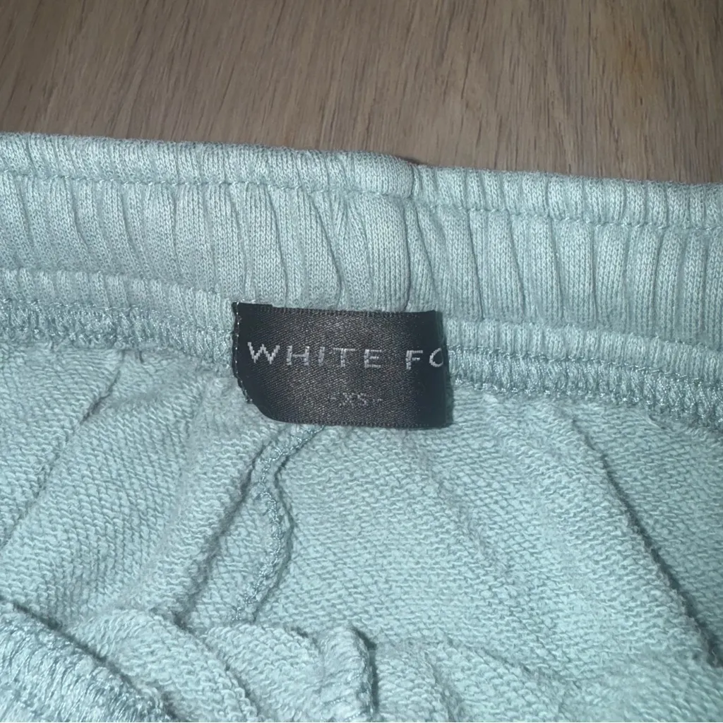 White Fox Light Green Joggers - Size XS - Image 2