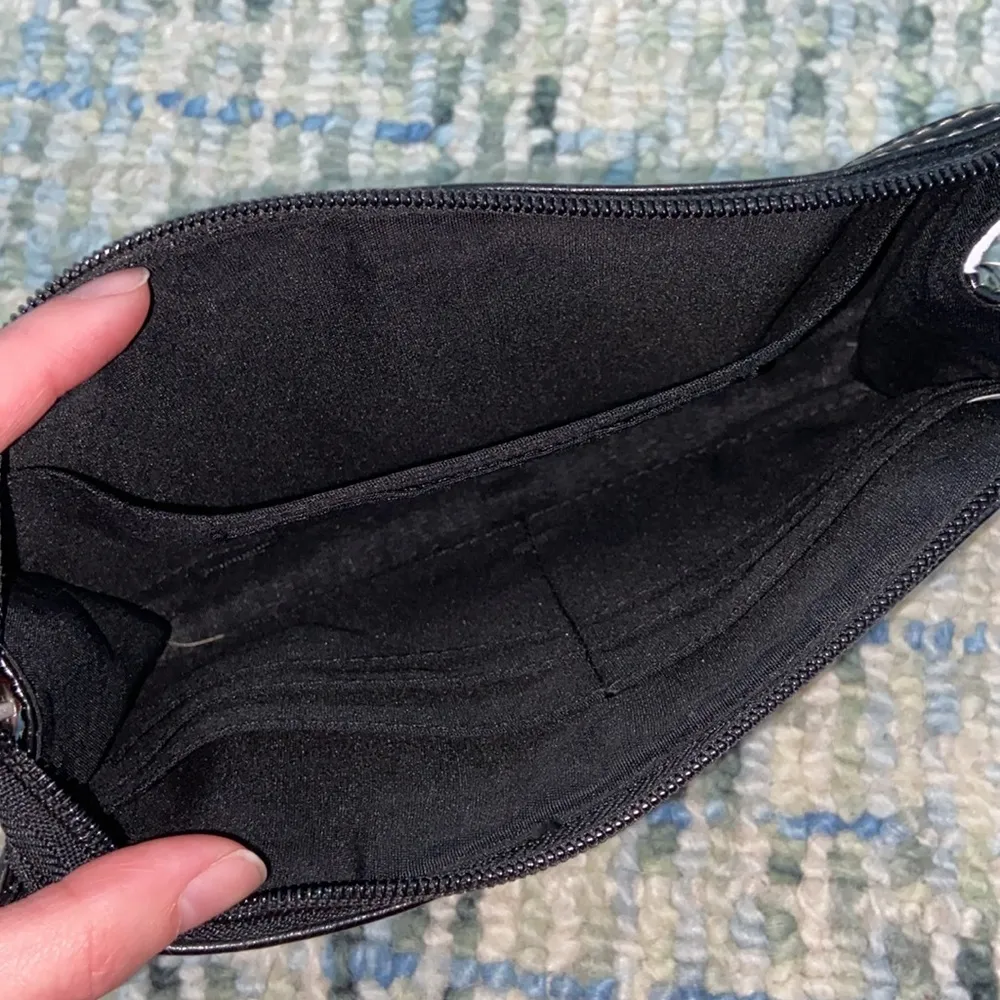 Y2K Rossetti Leather Black Zebra Wristlet Clutch Purse - Image 4