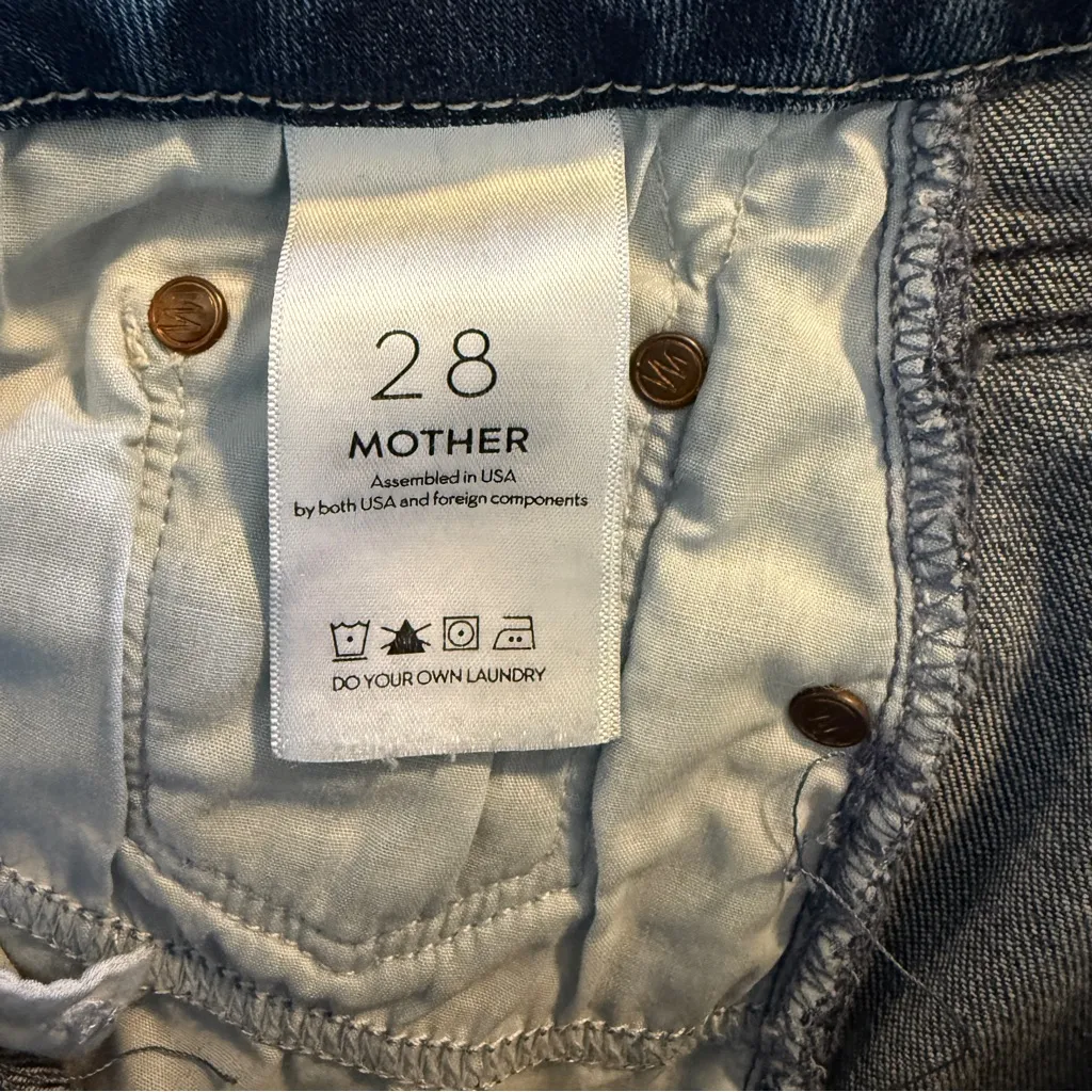 MOTHER Denim The Looker Ankle Chew In Breaking The Law Women’s Size 28 Blue - Image 9