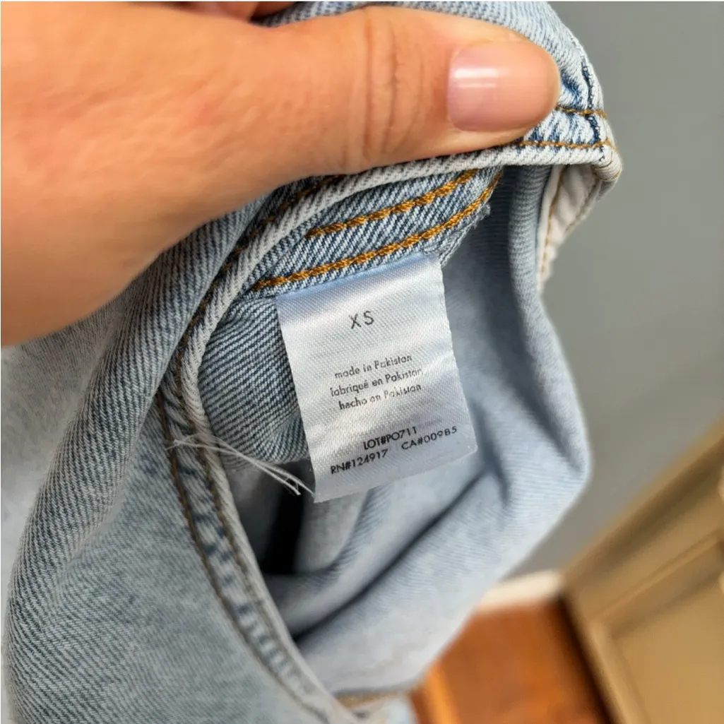 WeWoreWhat Denim Overalls in Light Blue Wash XS - Image 8