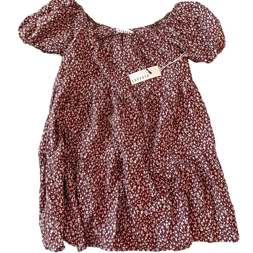 LACAUSA Playa Mini Dress Cocoa Magic Mushroom NWT - Medium - Image 2