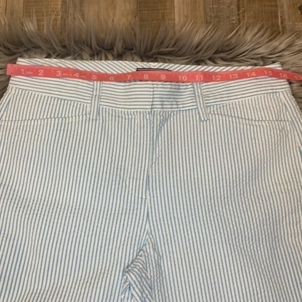 Lands’ End seersucker striped stretch crop capri pants size 8 petite NWOT - Image 5