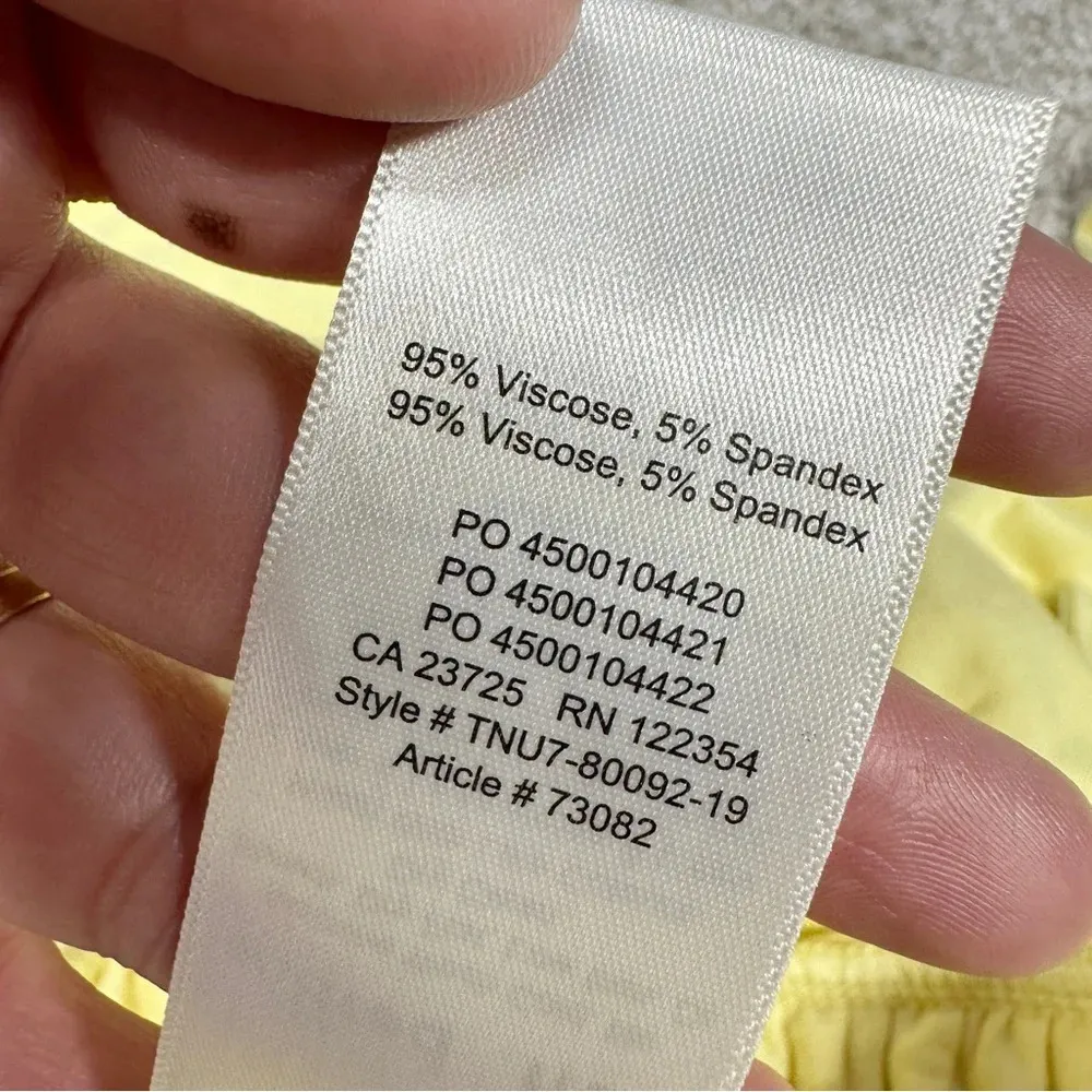 Aritzia Wilfred Free Assonance Jumpsuit Wide-Leg Cropped Flowy Yellow Size XS - Image 12