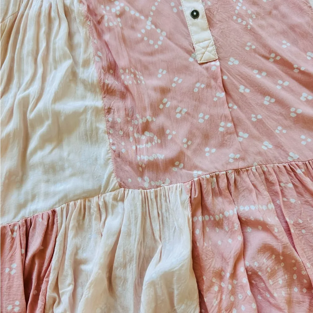 Women's Free People Shibori Long Sleeve Tunic Bohemian Mini Dress Size Small - Image 8