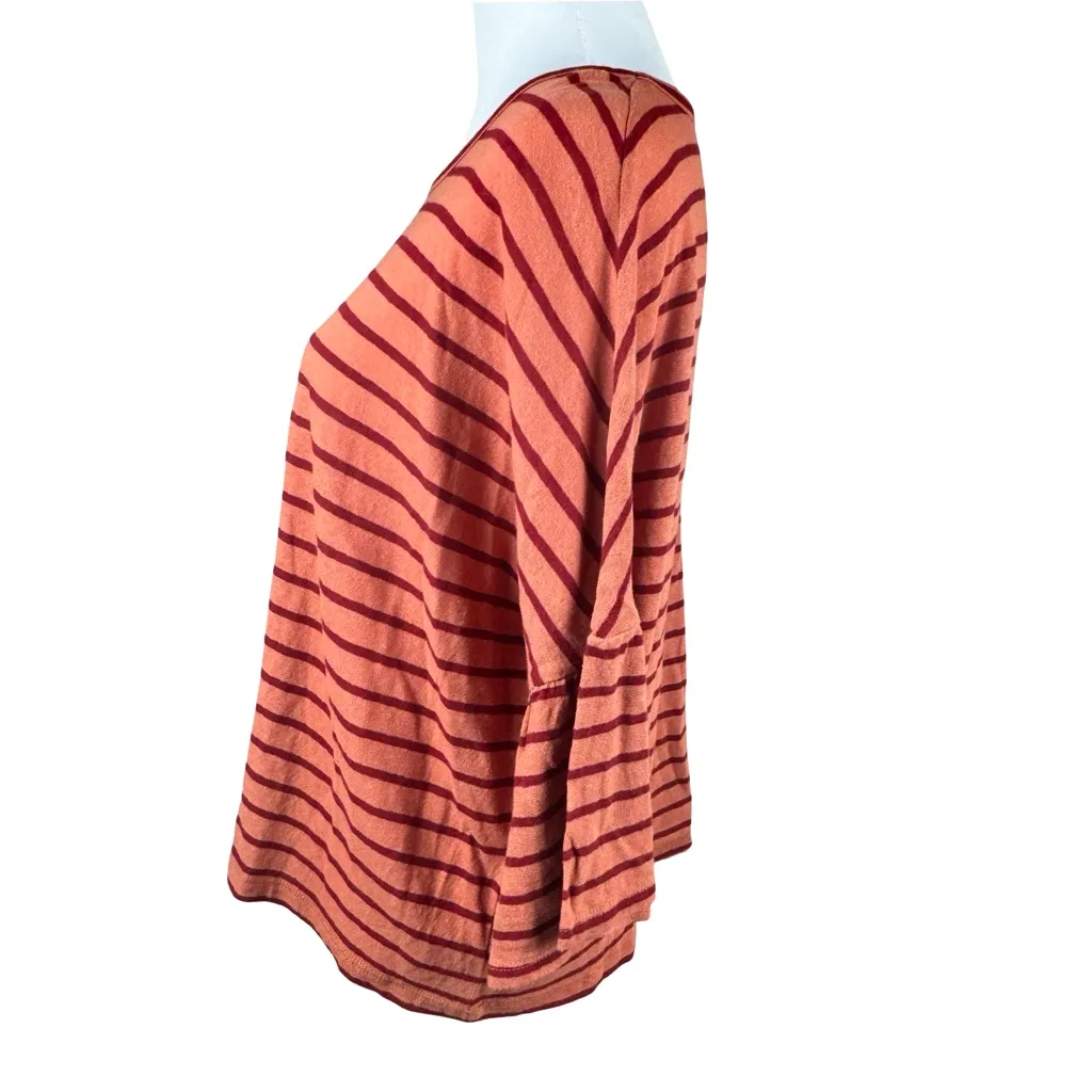 NWT Madewell Sweet Dahlia Oversized Orange Red Striped Bell Sleeve Tee Shirt Top - Image 5
