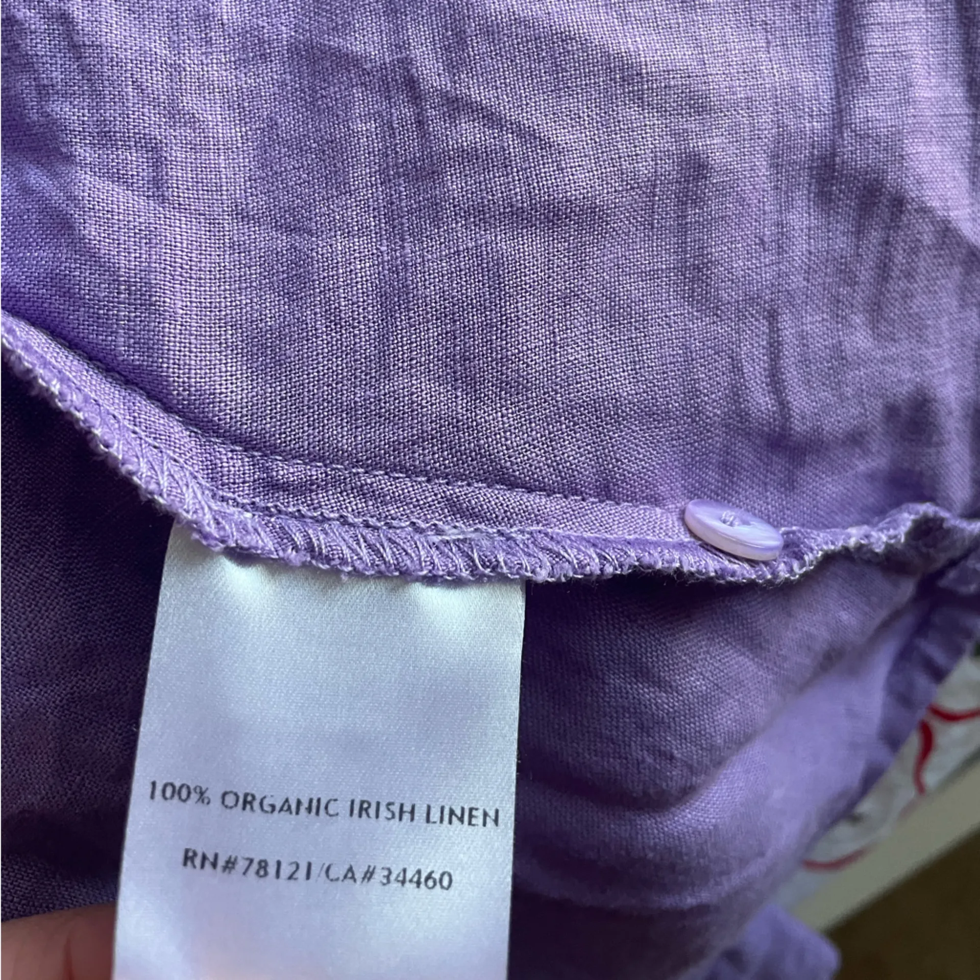 Eileen Fisher 100% Organic Irish Linen Button Down Long Sleeve Shirt Top Medium - Image 5