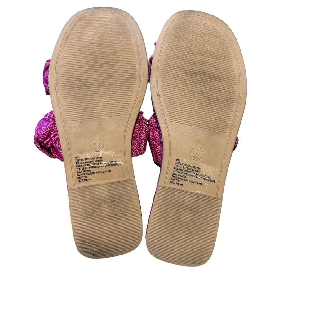 Universal Thread Barbie Pink Knotted Slide Sandals -‎ Size 8.5 - Image 8