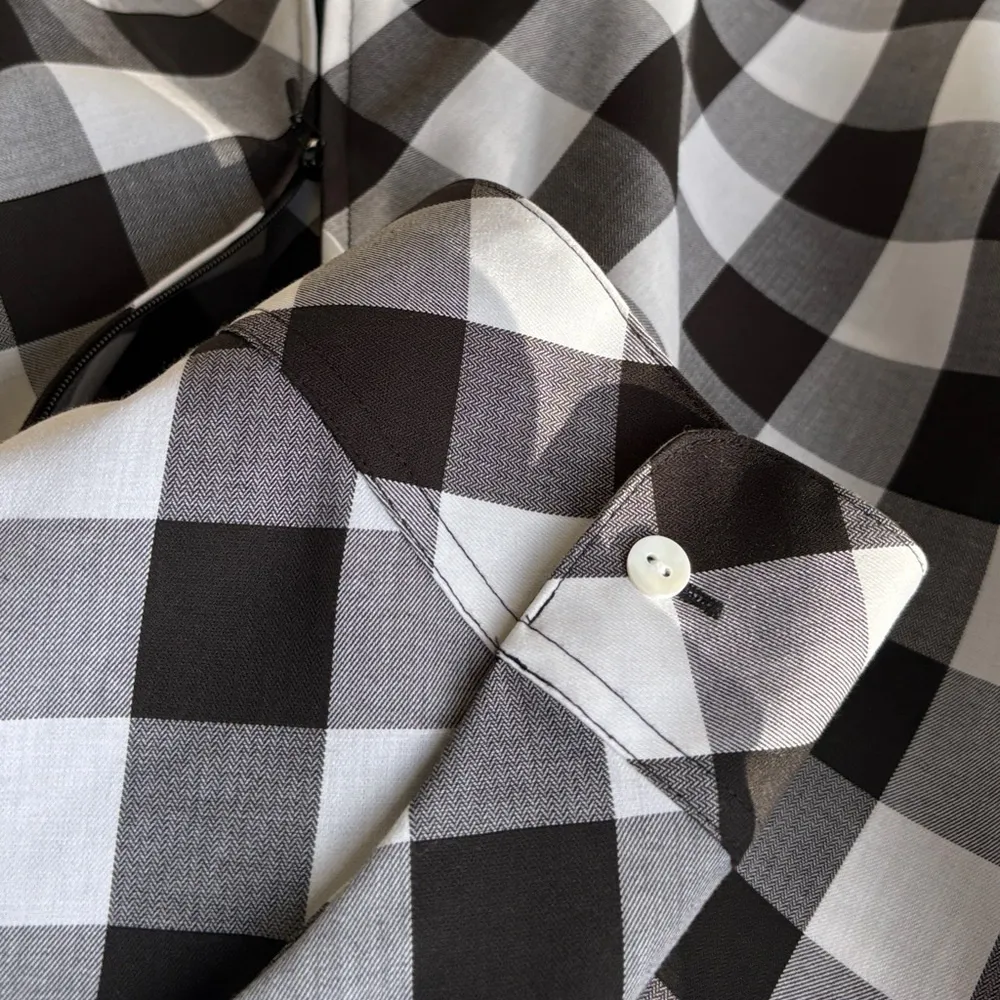 Foxcroft  Wrinkle Free Shaped Fit Buffalo Checkered Shirt - Image 4