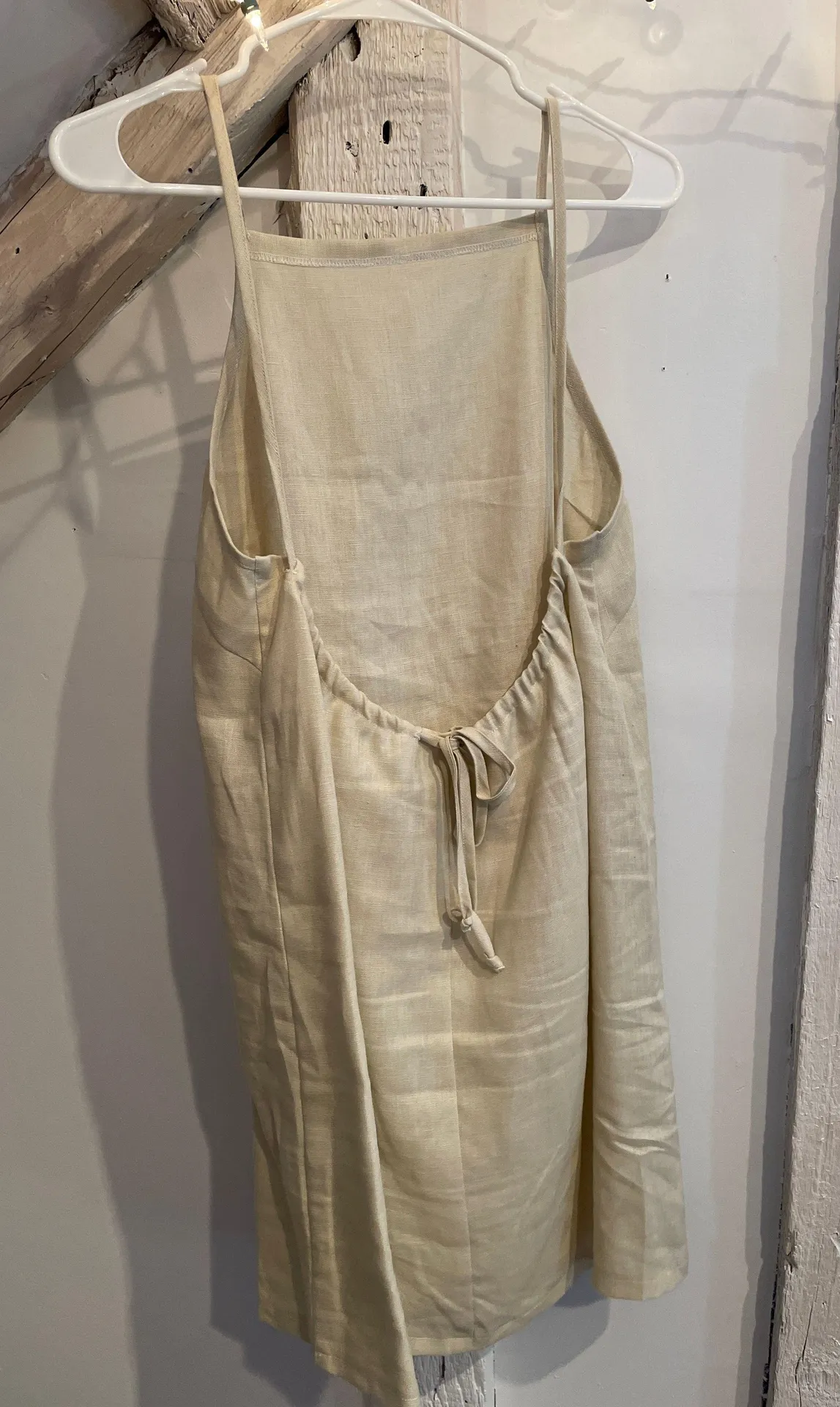 Linen Dress Tan - Image 2