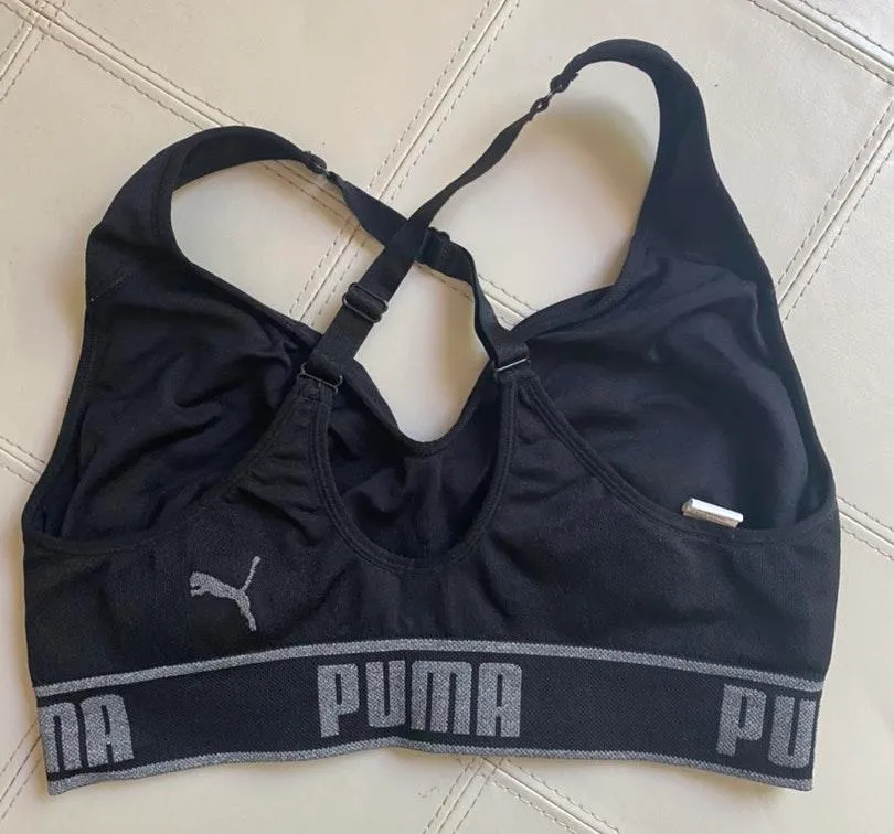 Puma Black Sports Bra - Image 2