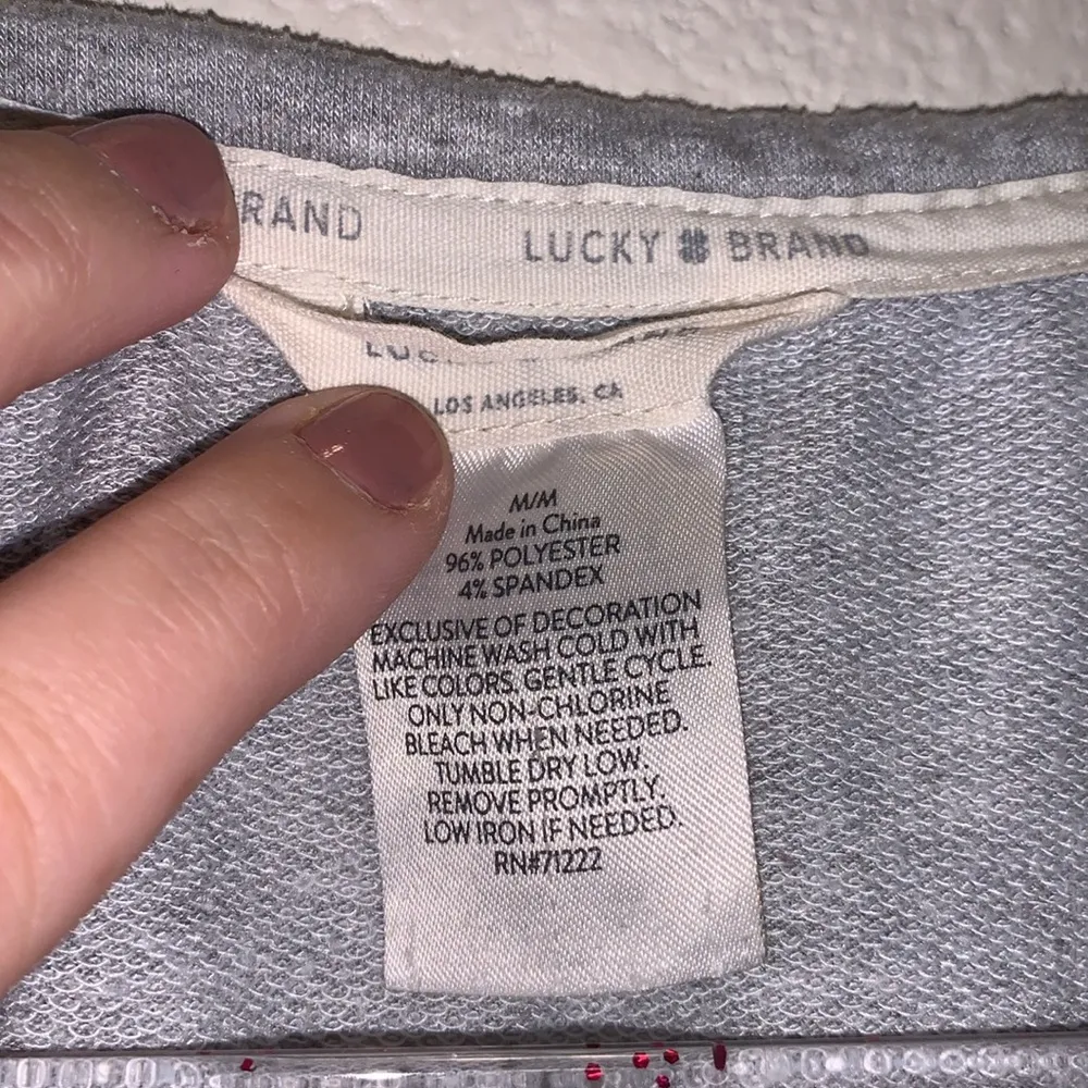 Lucky Brand Grey Short Sleeve Top Shorts Pajama Set - Image 8