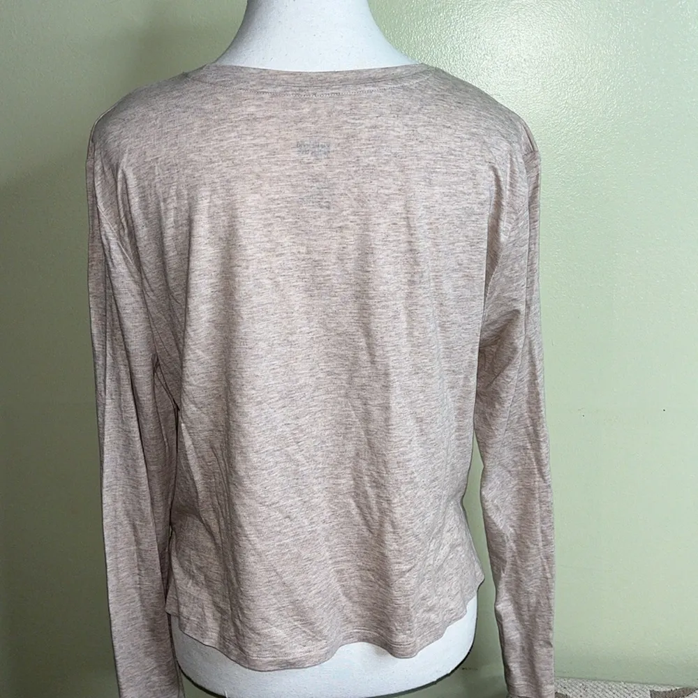 Girlfriend Collective Dune Cupro Long Sleeve Tee vented side slits - Image 2