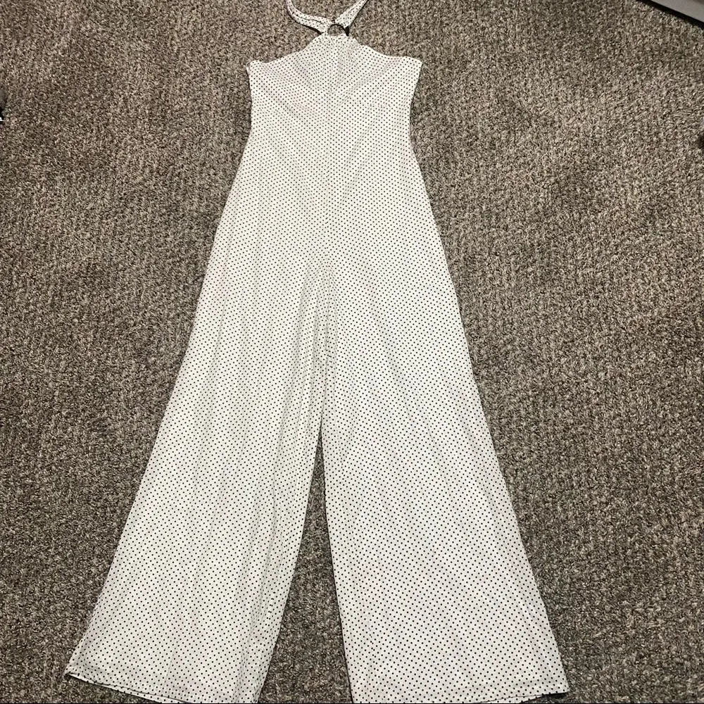 Aubrielle Jumpsuit in Ivory & Black Dot - Image 2