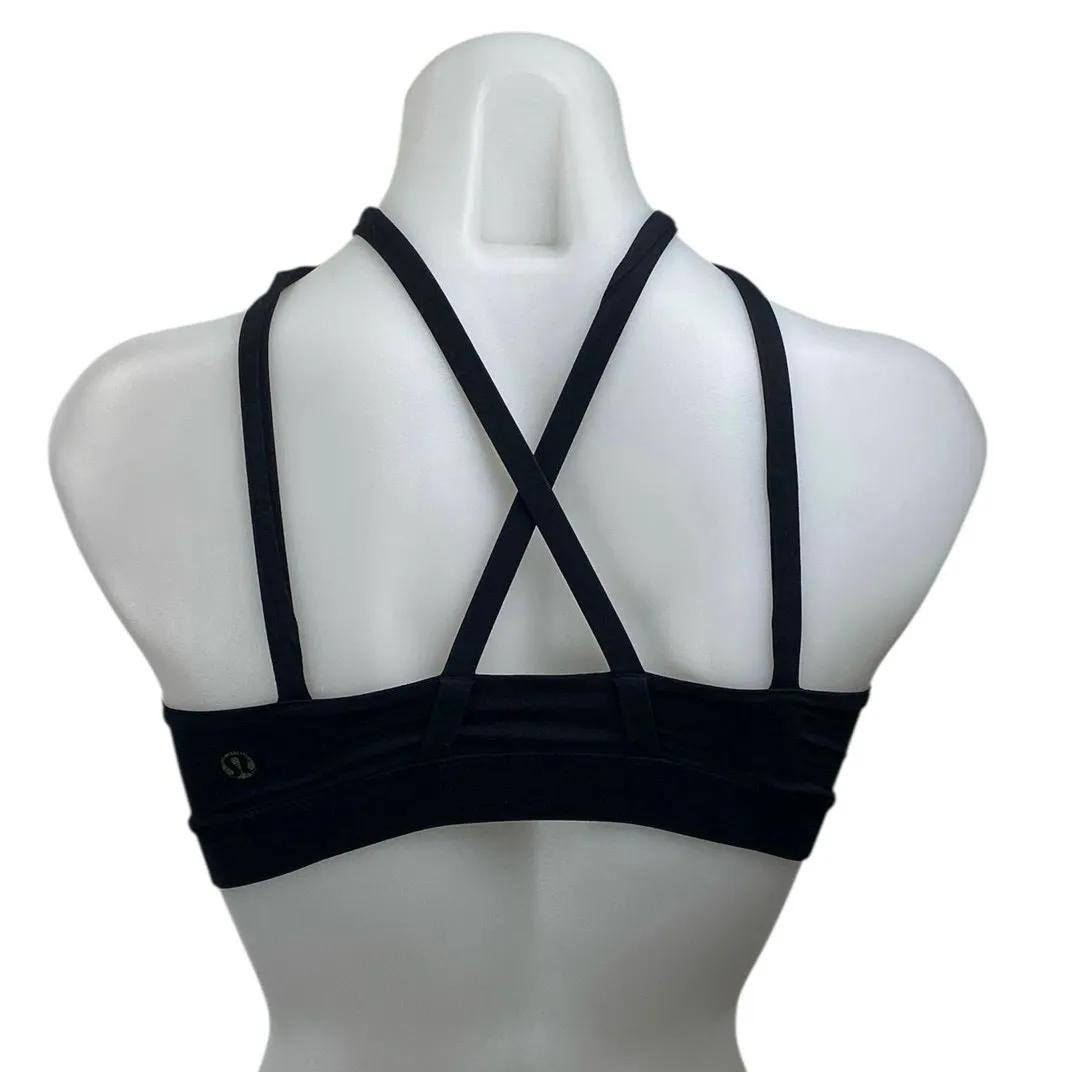 Lululemon Women's Black Sleeveless Strappy Workout Yoga Athletic Sports Bra 6 - Image 3