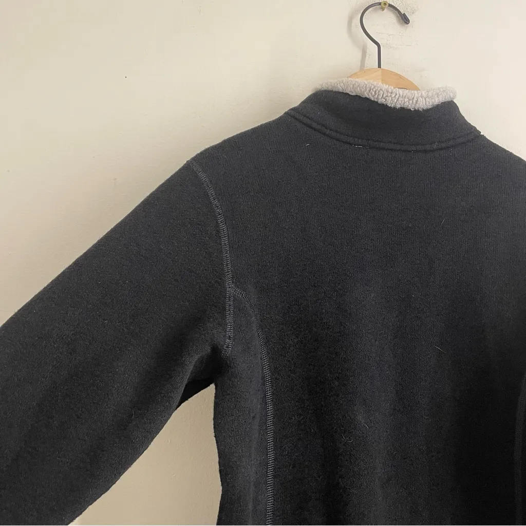 Kuhl Alyssa Alfpaca Fleece Pullover 1/4 Zip Black Women’s M Soft Shearling Trim - Image 9