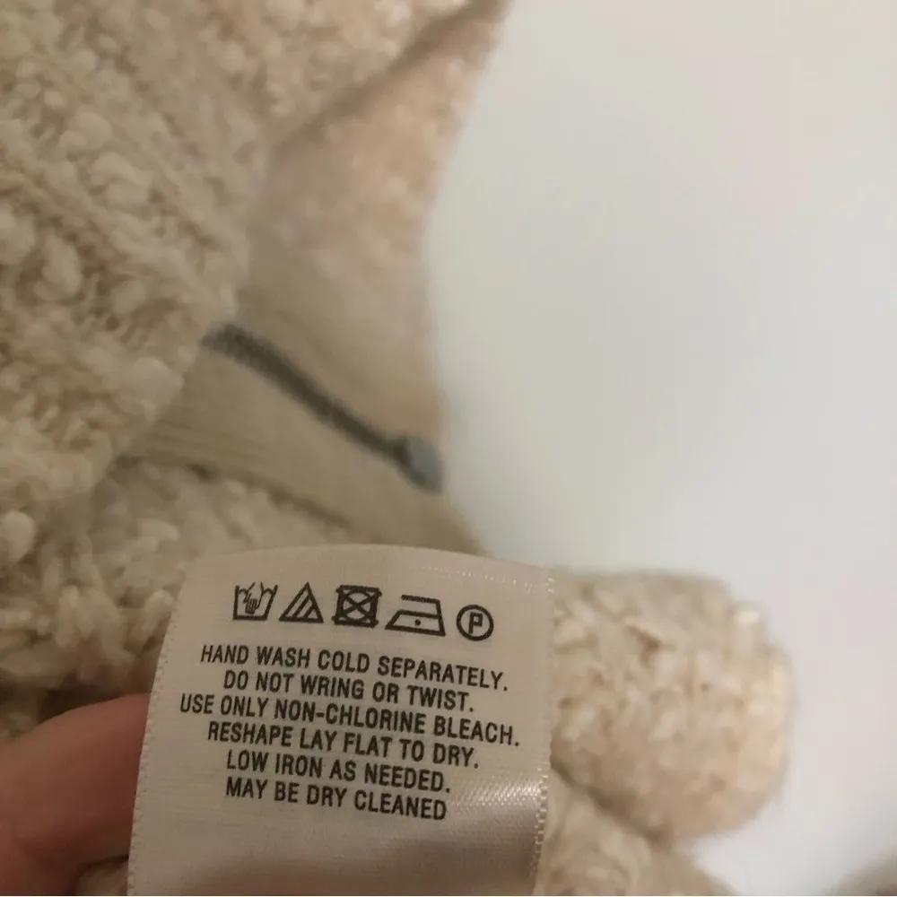 Anthropologie Moth Chunky Sweater Side Zipper Cotton Wool Small - Image 6