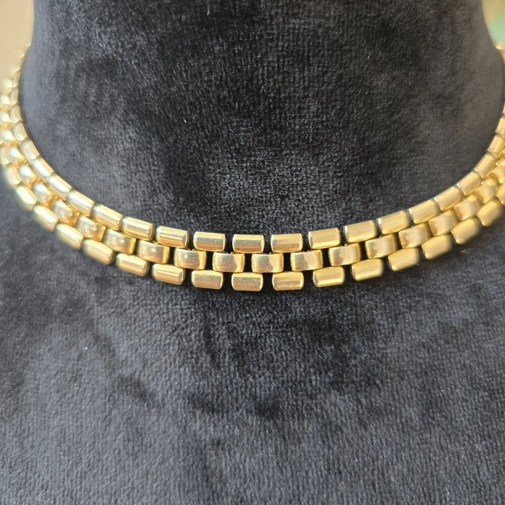 Womens Fashion Gold Tone Jubilee Chain Choker Necklace Jewelry - Image 3