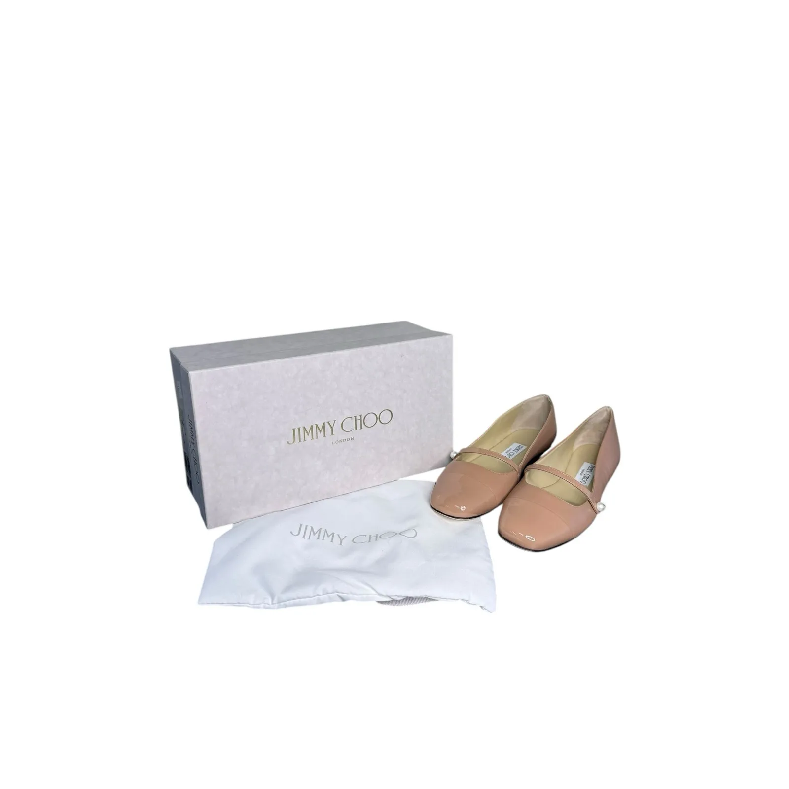 Jimmy Choo NIB Elisa Cap Toe Ballet Flat in Ballet Pink Size 39 - Image 2