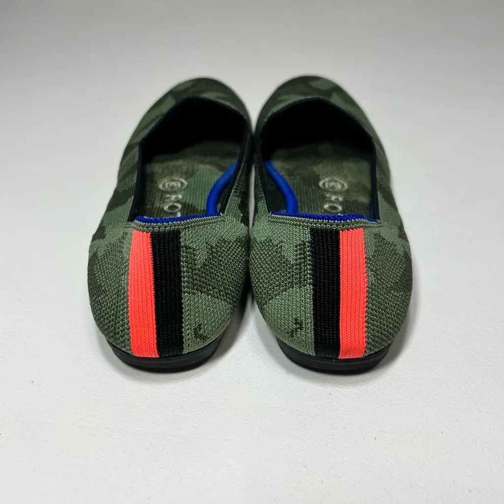 Rothy's Olive Camo Loafers Flats Camouflage Print Army Slip-Ons Round Toe Size 7 - Image 6