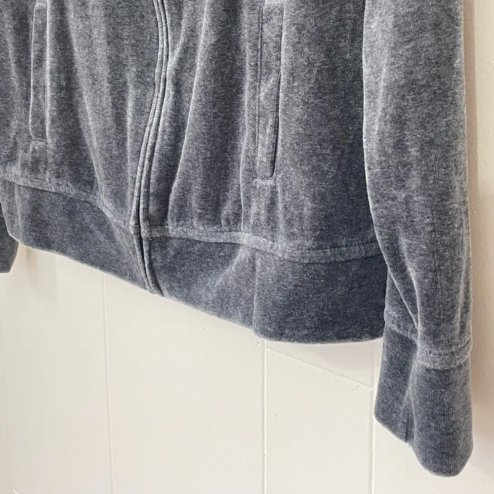 Croft & Barrow Grey Velour Full Zip Track Jacket ~ Athleisure ~ Size M - Image 5