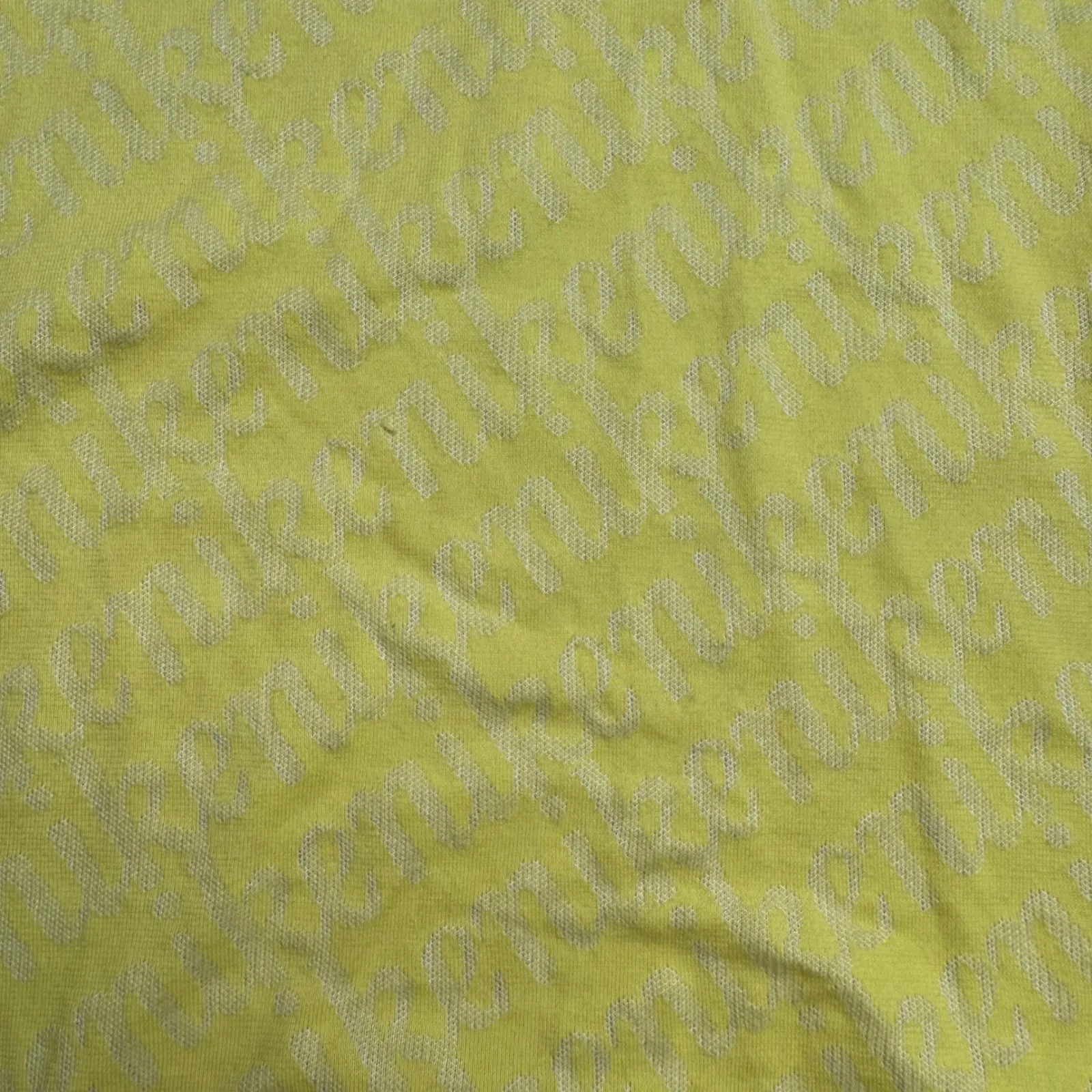 Nike Golf Women Sleeveless Polo Shirt Yellow‎ All Over Logo Print Size S Dri Fit - Image 2