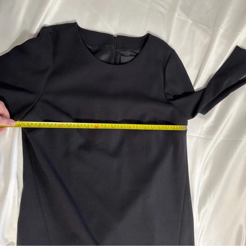 J.Crew black sheath dress with zipper details fully lined women’s size 16 tall - Image 6