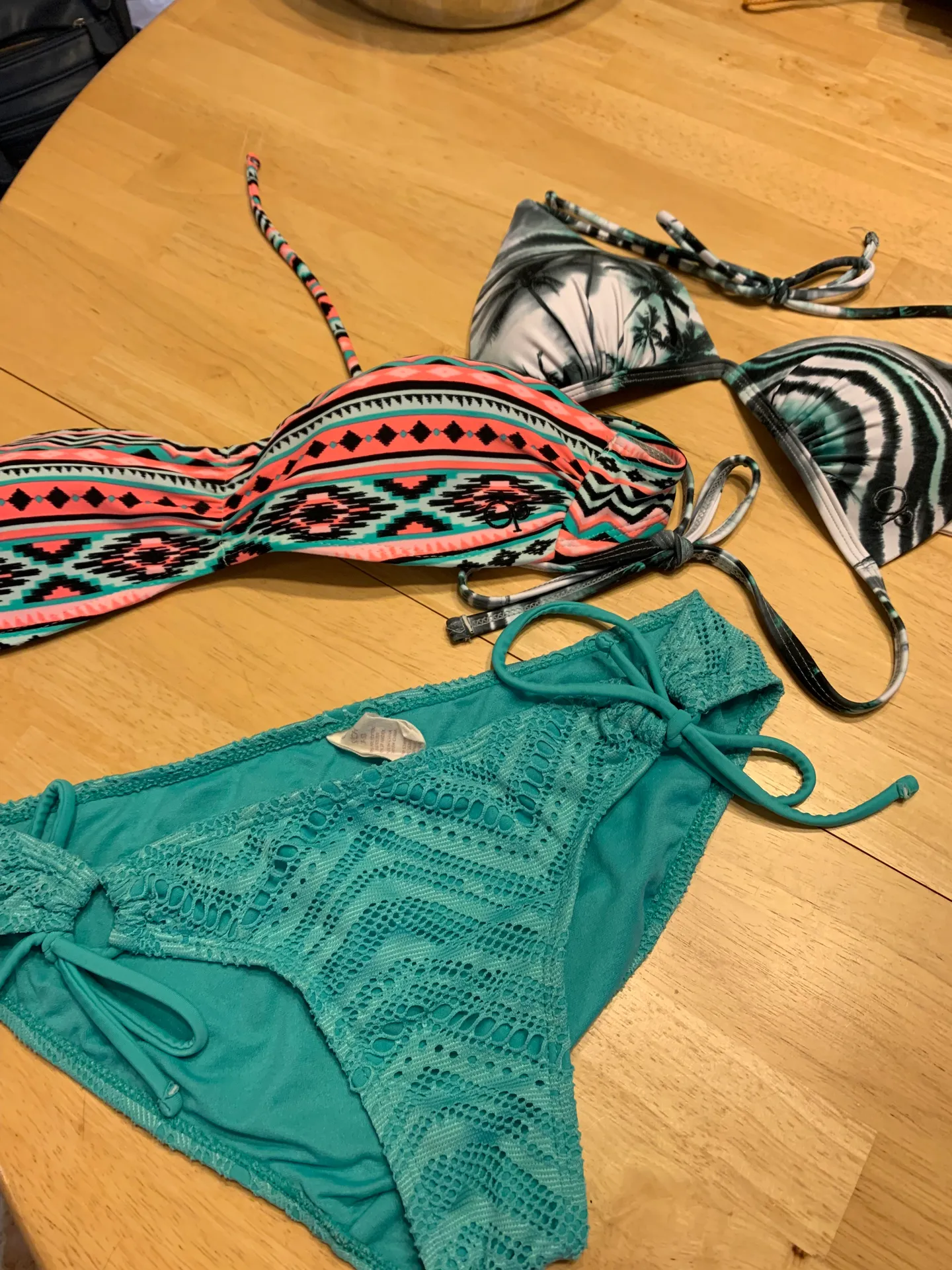 Teal Lace Bikini Bottoms - Image 4