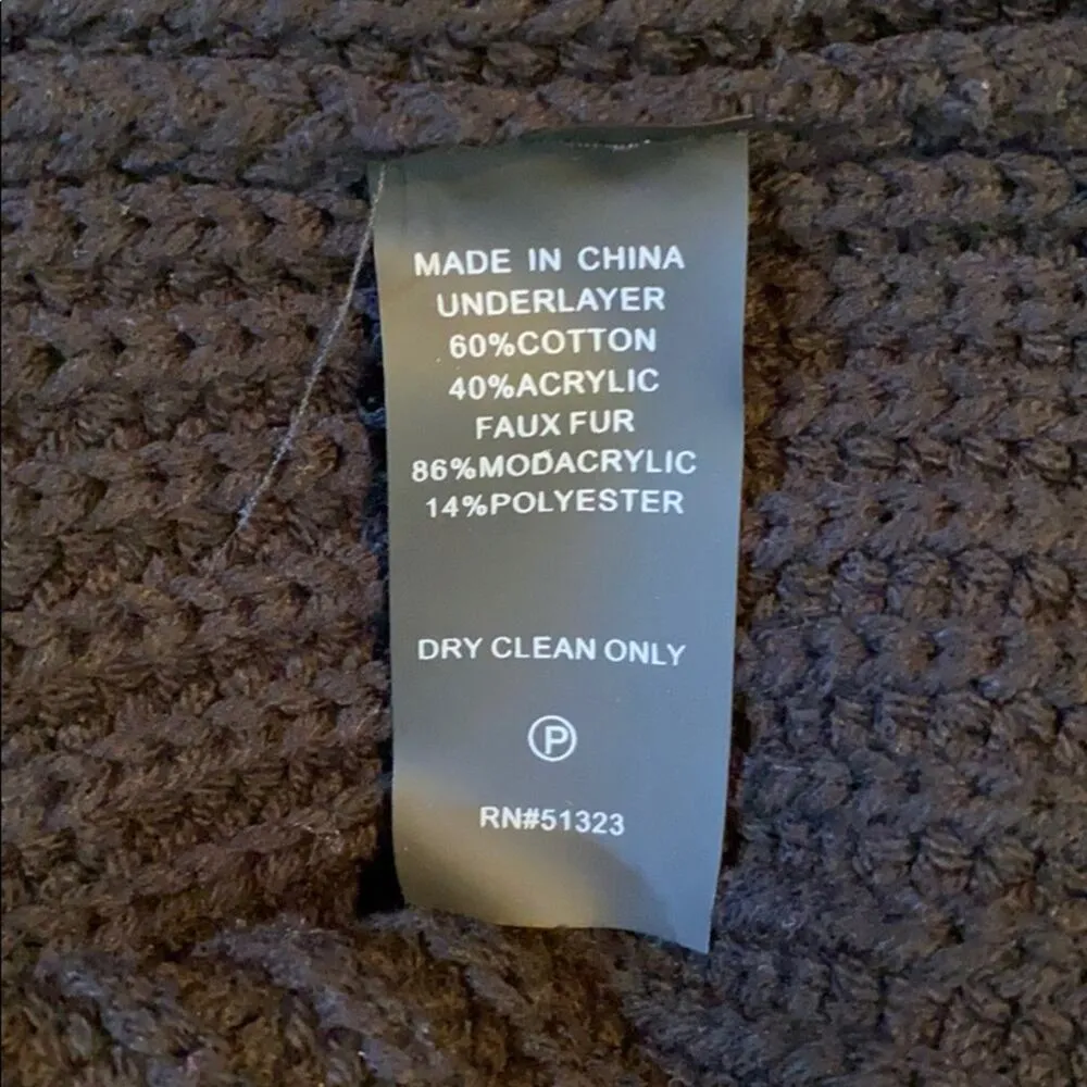 Vince Camuto Faux Fur Cardigan Sweater Vest XS - Image 9