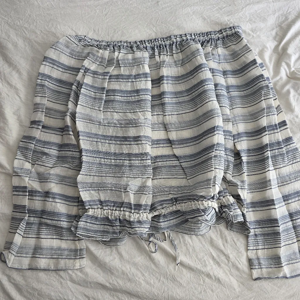 Theory Odettah Off The Shoulder Top L - Image 8