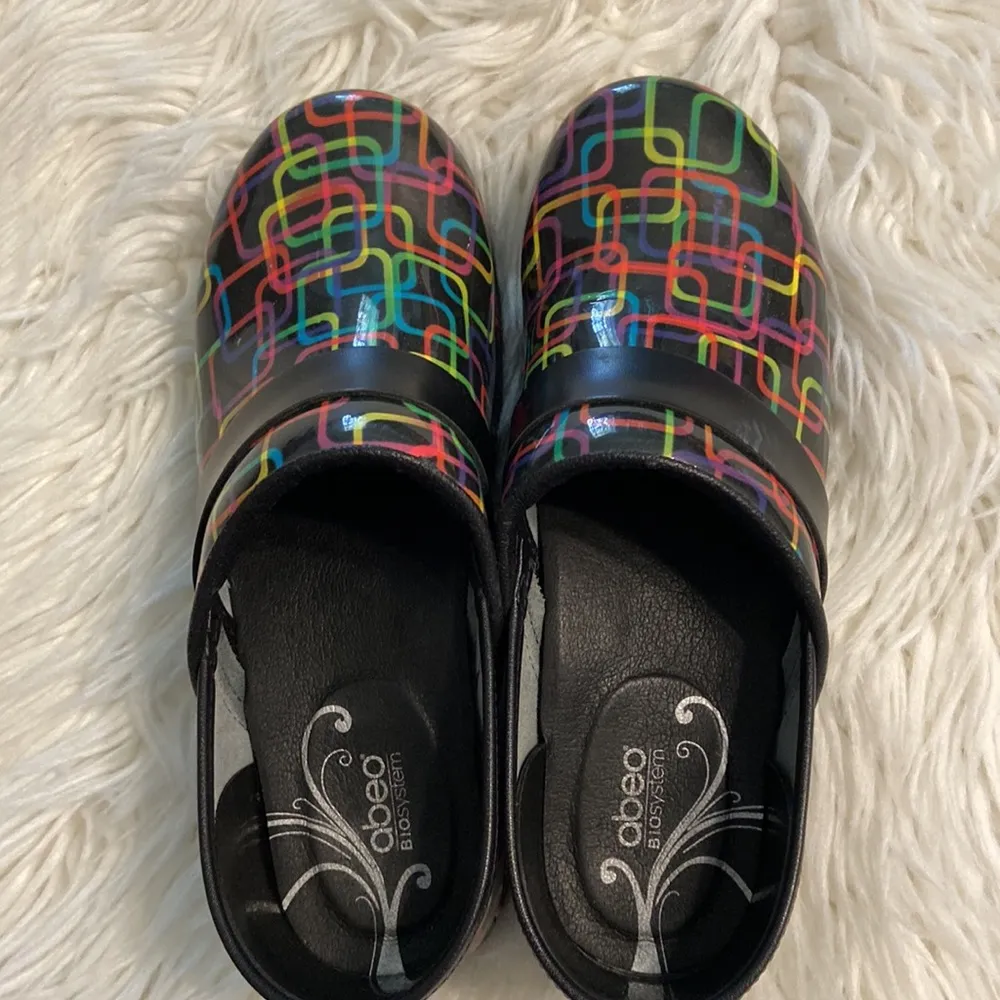 ABEO Bio System Slip Resistant Clogs leather upper so beautiful size 8 - Image 11