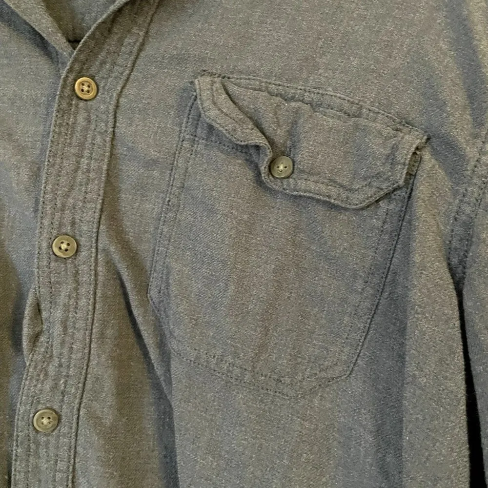 Faded Glory blue button down long sleeved top classic comfort oversized cotton - Image 5