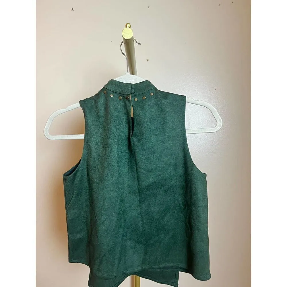 Anthropologie Moon River Green Suede Crop Top NWT Sz. XS - Image 6