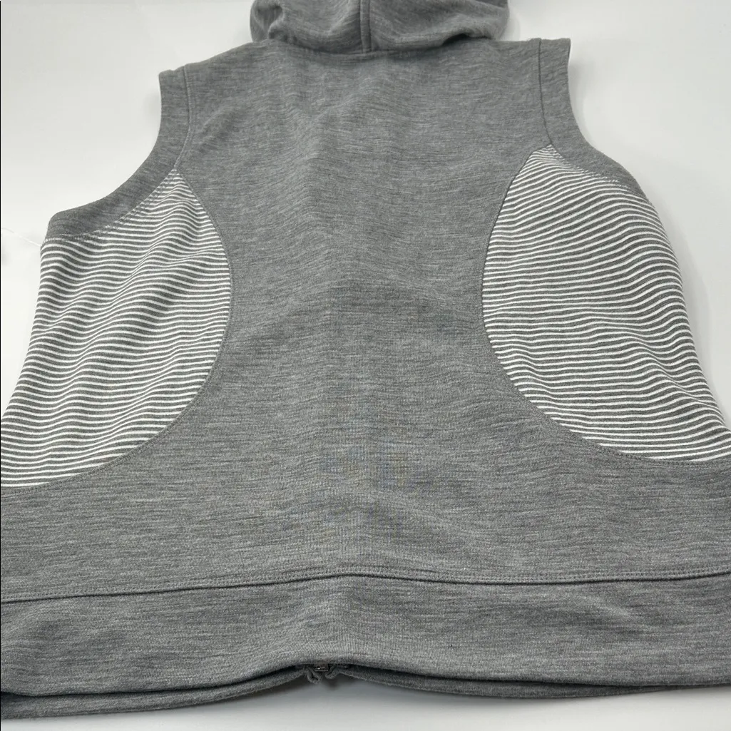 Gray and White Striped Hooded Vest - Image 14