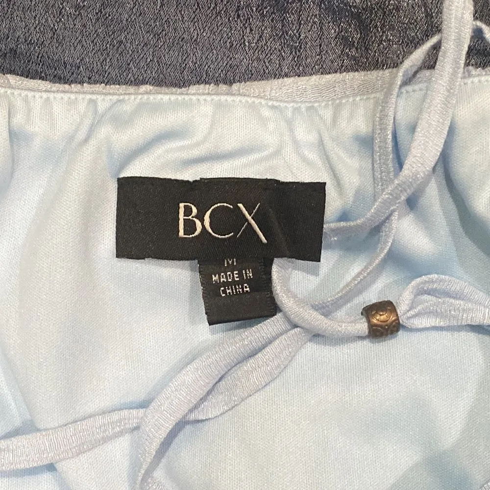 PRETTY BCX Blue Ombre Popover Spaghetti Strap Mini Dress - Image 10