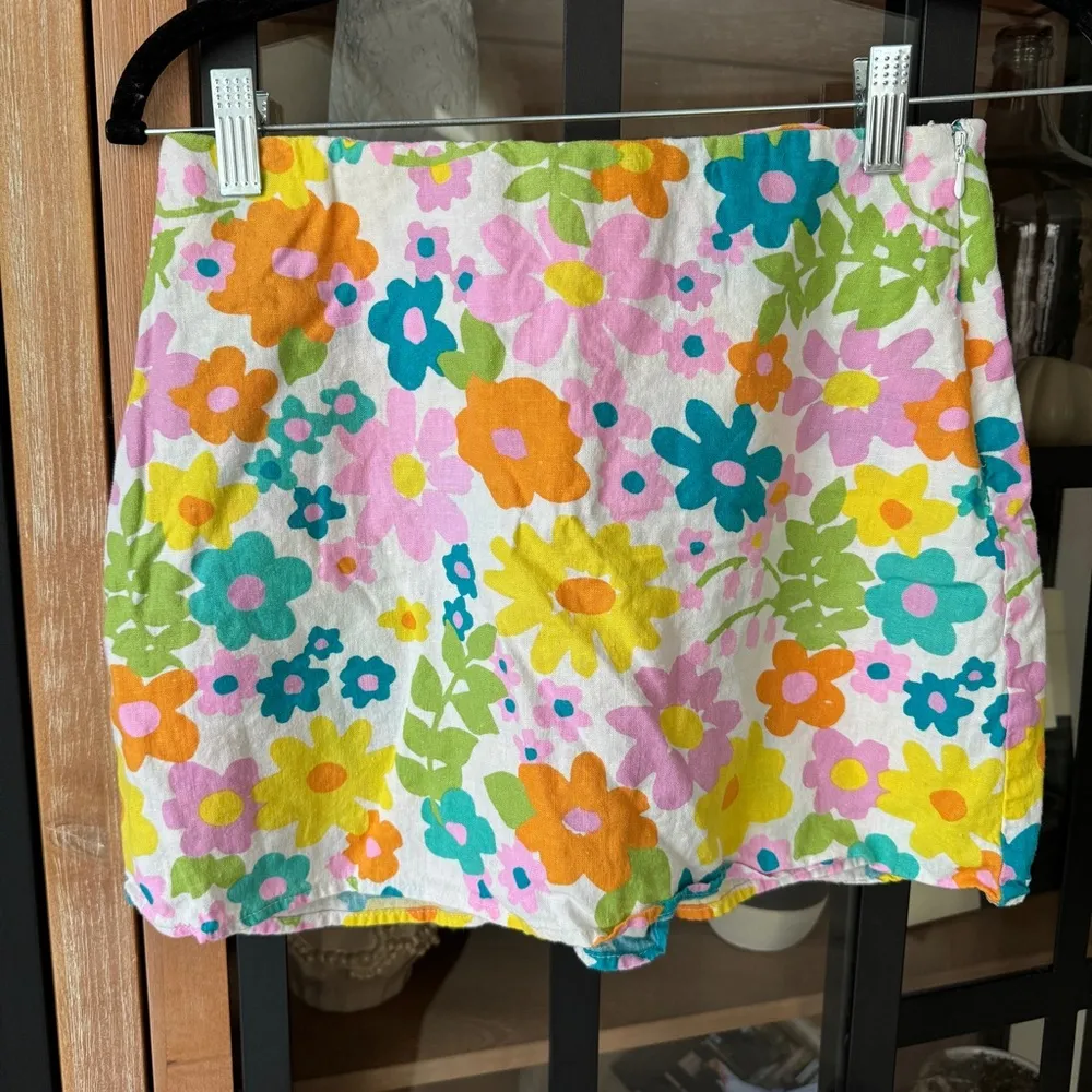 Show Me Your Mumu All Night Skort skirt Petal Pop groovy colorful high floral - Image 2