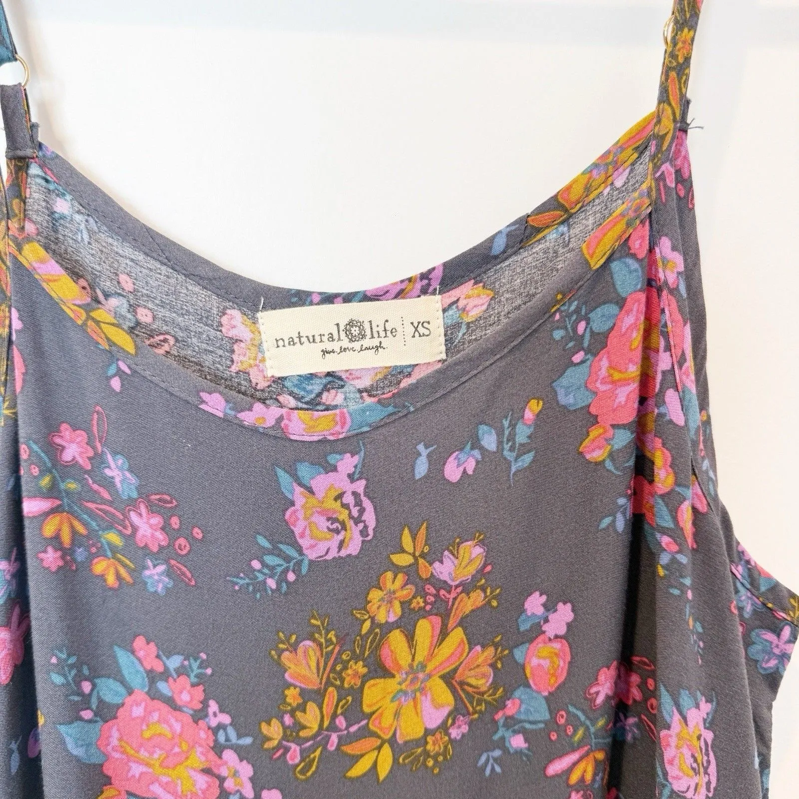 Natural Life Womens Boho Floral Jumpsuit Size XS Wide Leg Hippie Festival Garden - Image 3