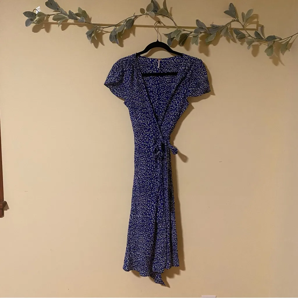 Free People Leopard Wrap Midi Dress - Image 3
