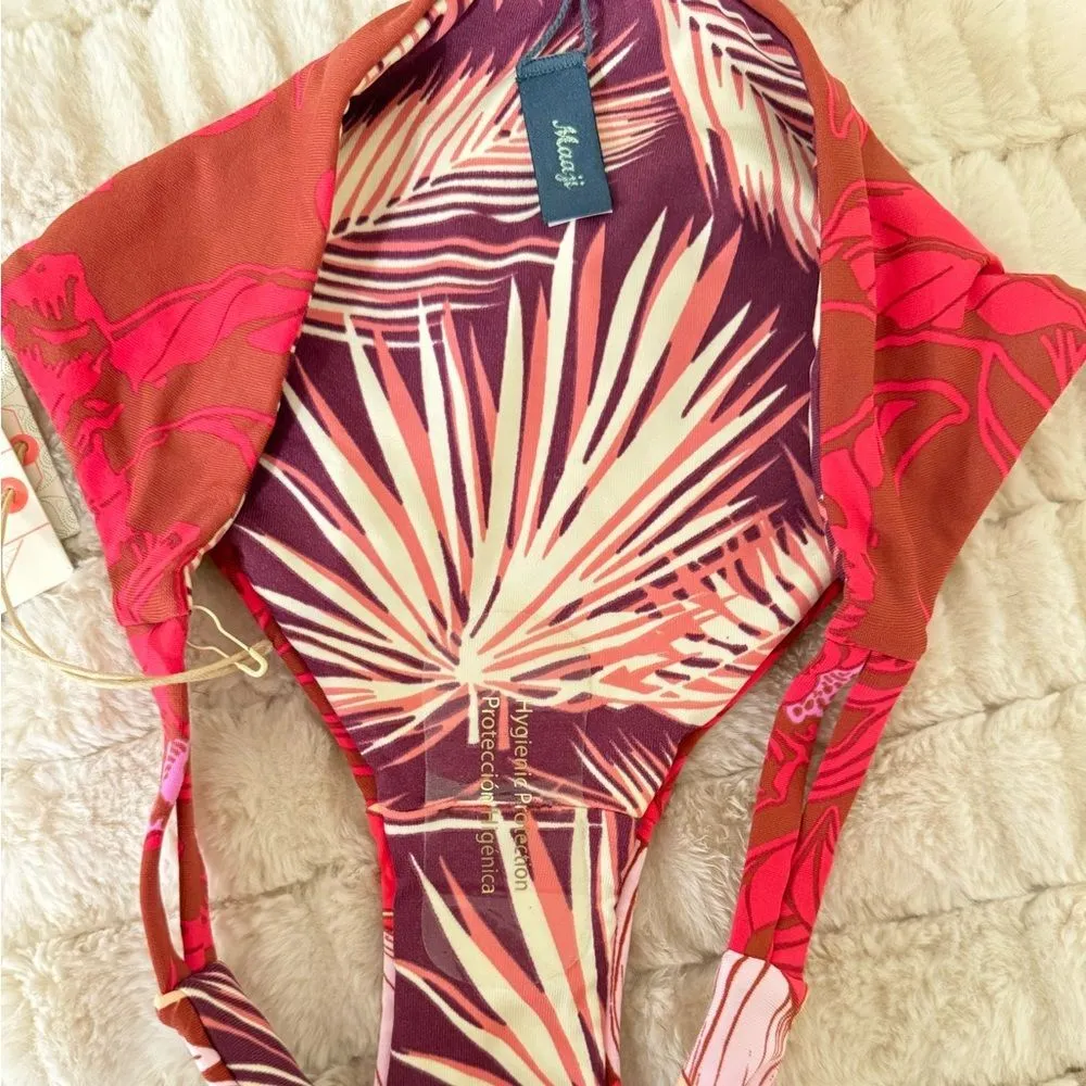 MAAJI ROMANTIC FLIRT REVERSIBLE THIN SIDE BIKINI BOTTOM NWT SIZE L - Image 6