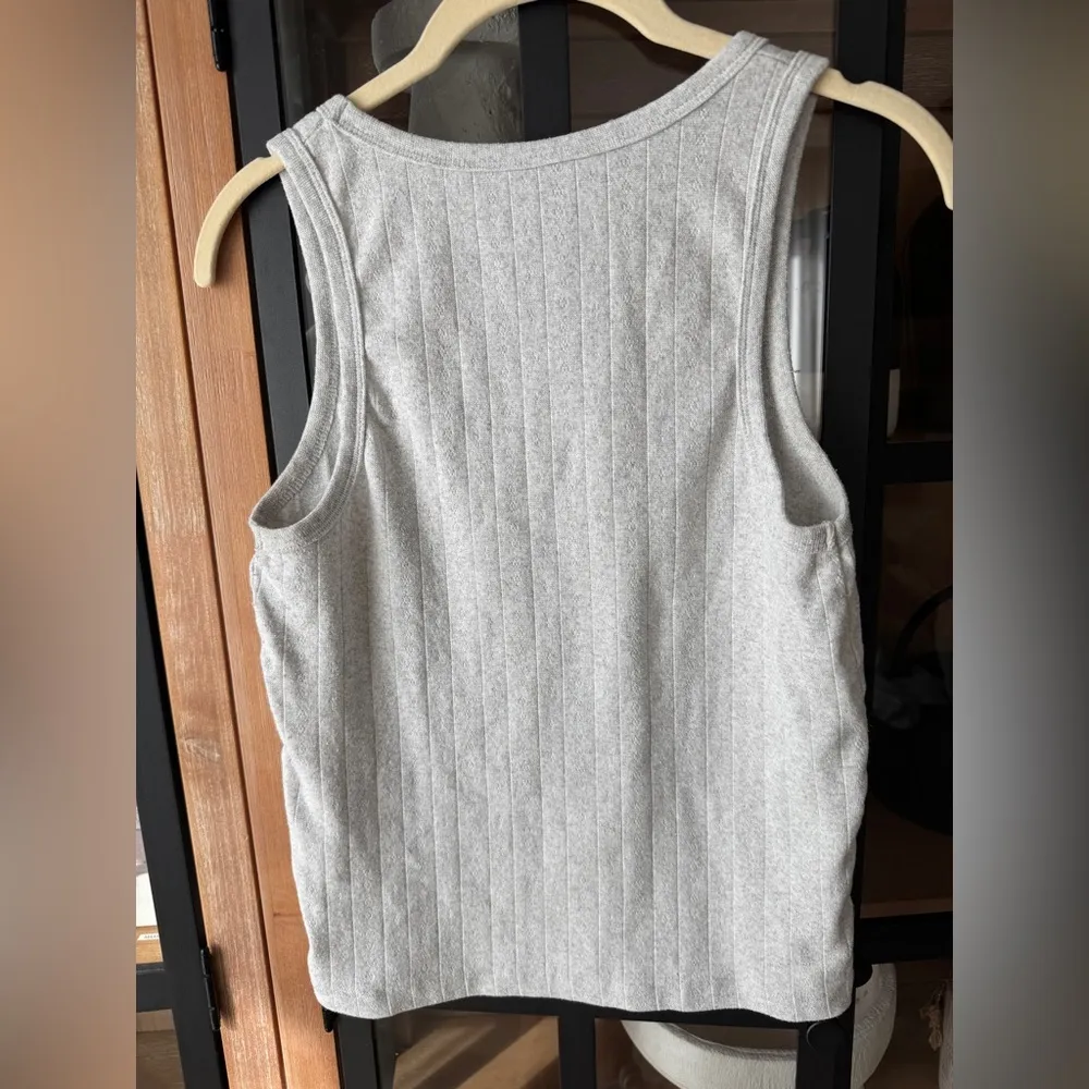 Daily Drills logo pointelle tank top knit scoop - Image 3