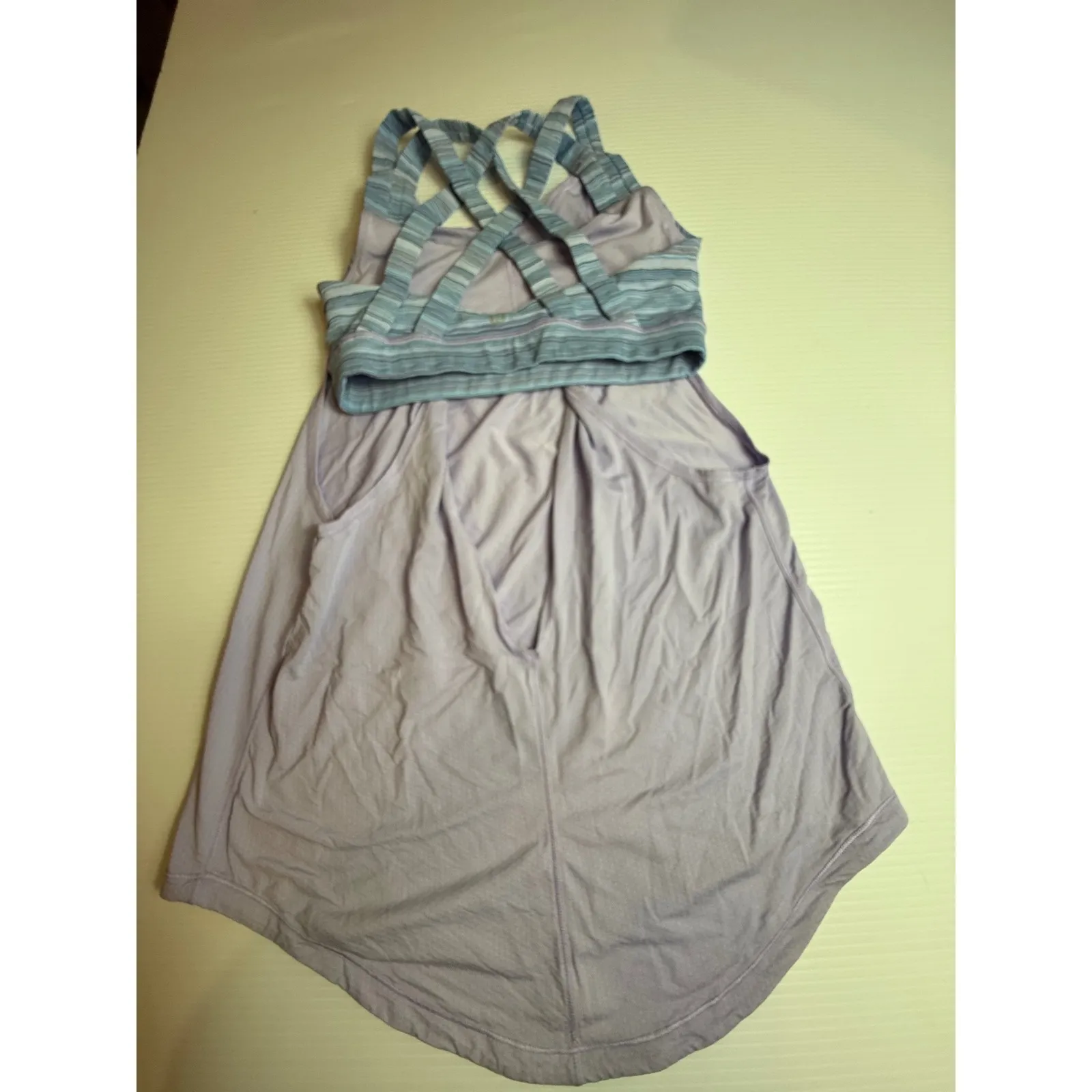 Lululemon Athletica Purple Tank Top Criss Cross Back Athletic Workout Activewear - Image 5