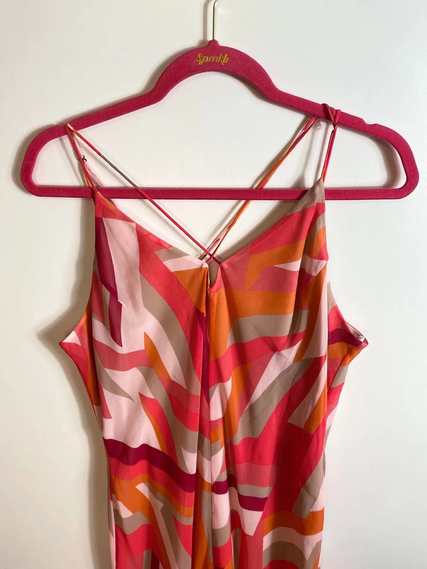 Calvin Klein Printed Asymmetrical Dress Size 14 - Image 4