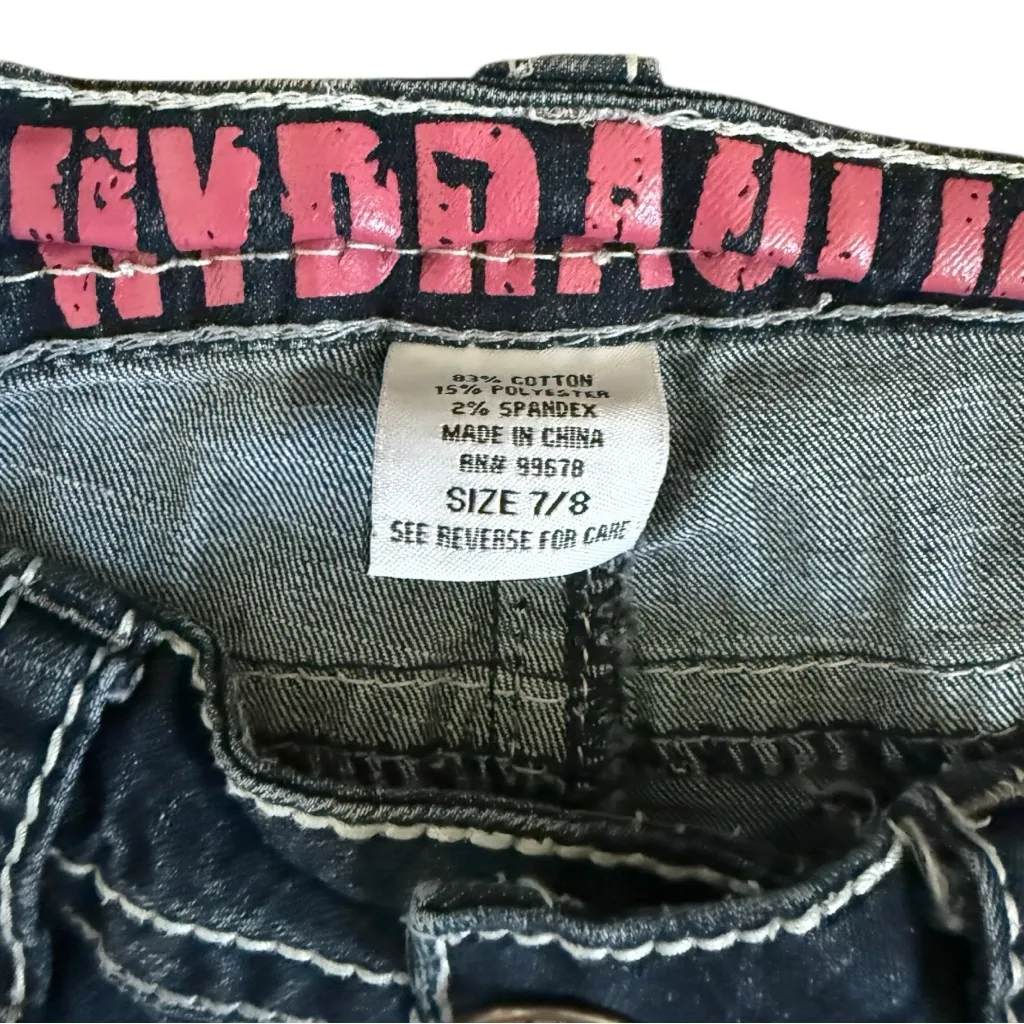 Retro Hydraulic Low Rise Embroidered Capri Denim Jeans Size 7/8 - Image 10